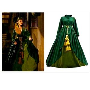 Scarlett O’Hara gone with the wind green curtain dress costume
